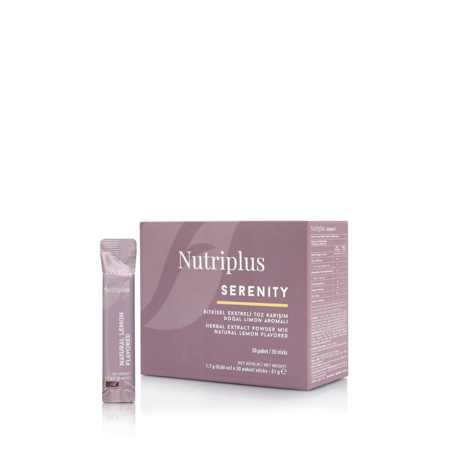 Nutriplus Serenity čaj s citrónovou příchutí, 1,7 g x 30 ks