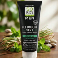 SO’BiO étic Gel sprchový MEN 3v1 - osvěžující vetiver BIO (200 ml)