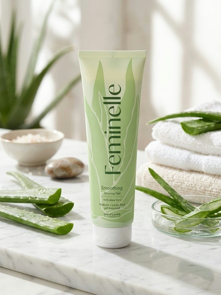 Vyhlazující gel na holení s aloe vera Feminelle, 150ml