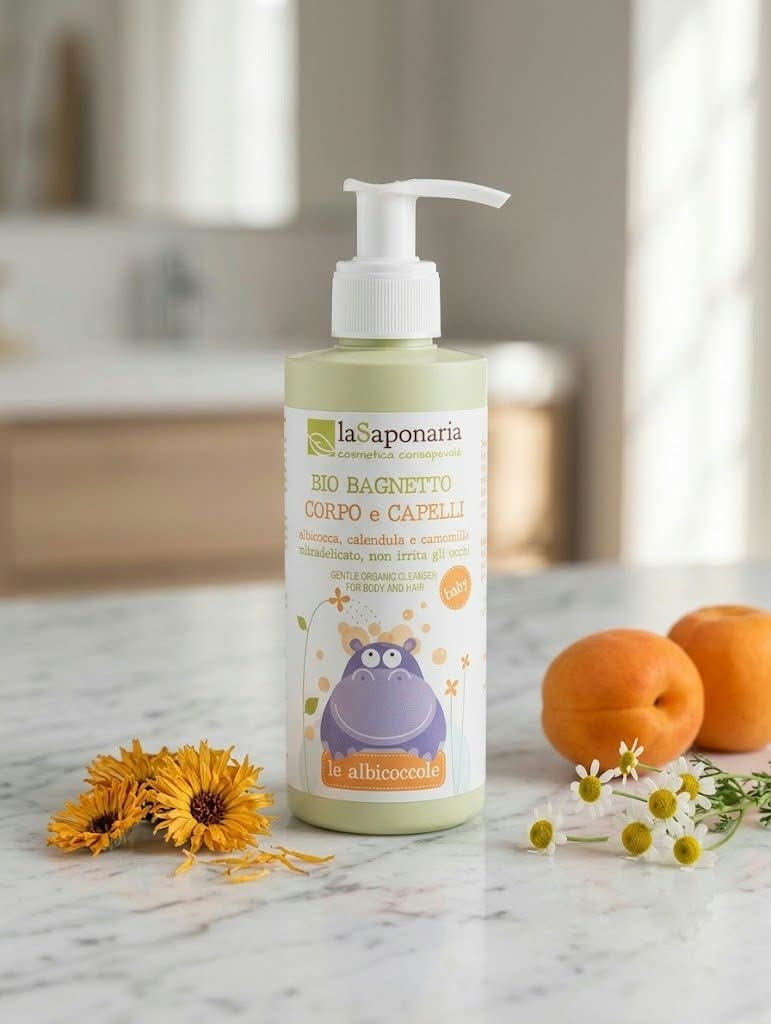 laSaponaria Jemný tělový a vlasový mycí gel pro děti BIO (190 ml)